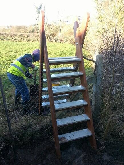 One of the first Stile to be fitted at Lisnamuck.